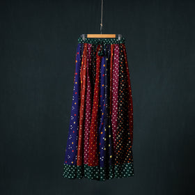 Bandhani Tie-Dye 24 Kali Patchwork Cotton Long Skirt 79