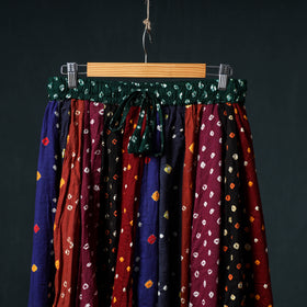 Bandhani Tie-Dye 24 Kali Patchwork Cotton Long Skirt 79