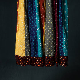 Bandhani Tie-Dye 24 Kali Patchwork Cotton Long Skirt 80