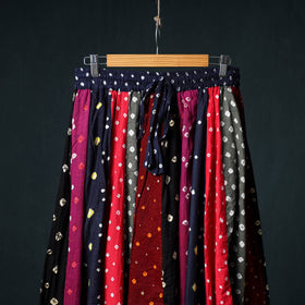 Bandhani Tie-Dye 24 Kali Patchwork Cotton Long Skirt 81