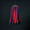 Bandhani Tie-Dye 24 Kali Patchwork Cotton Long Skirt with Ajrakh Border 83