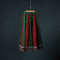 Bandhani Tie-Dye 24 Kali Patchwork Cotton Long Skirt with Ajrakh Border 84