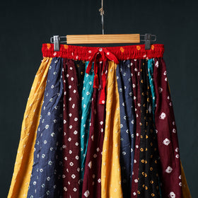 Bandhani Tie-Dye 24 Kali Patchwork Cotton Short Skirt 90