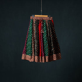 Bandhani Tie-Dye 24 Kali Patchwork Cotton Short Skirt 91