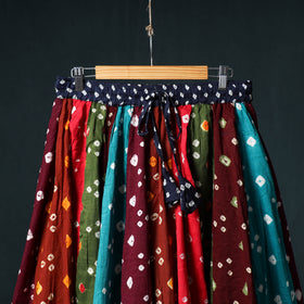 Bandhani Tie-Dye 24 Kali Patchwork Cotton Short Skirt 92