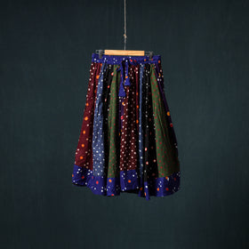 Bandhani Tie-Dye 24 Kali Patchwork Cotton Short Skirt 93