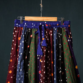 Bandhani Tie-Dye 24 Kali Patchwork Cotton Short Skirt 93