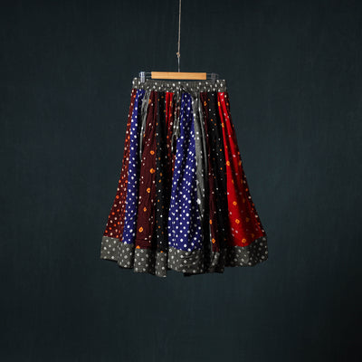 Bandhani Tie-Dye 24 Kali Patchwork Cotton Short Skirt 94