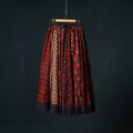 Ajrakh Hand Block Print 24 Kali Patchwork Cotton Long Skirt 101
