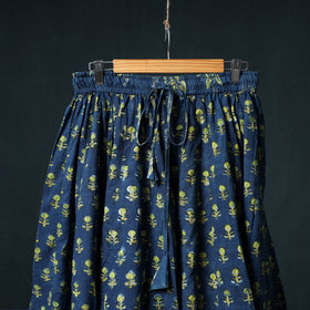 Ajrakh Hand Block Print 24 Kali Patchwork Cotton Long Skirt 106