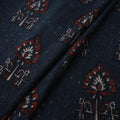 Blue - kutch hand block ajrakh print natural dyed cotton