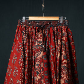 Ajrakh Hand Block Print 24 Kali Patchwork Cotton Long Skirt 107