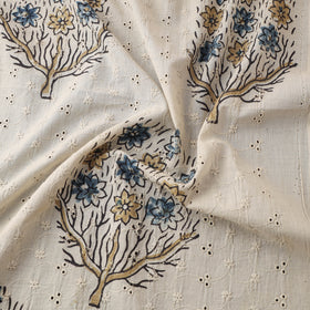 Beige - Kutch Hand Block Ajrakh Print Natural Dyed Cotton Hakoba Fabric 13