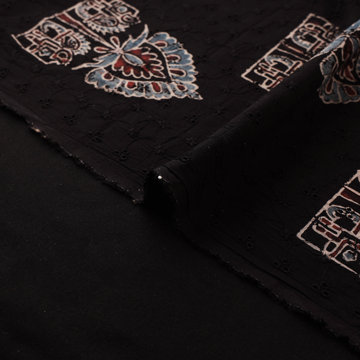 Kutch Hand Block Ajrakh Print Natural Dyed Cotton Hakoba Fabric 14