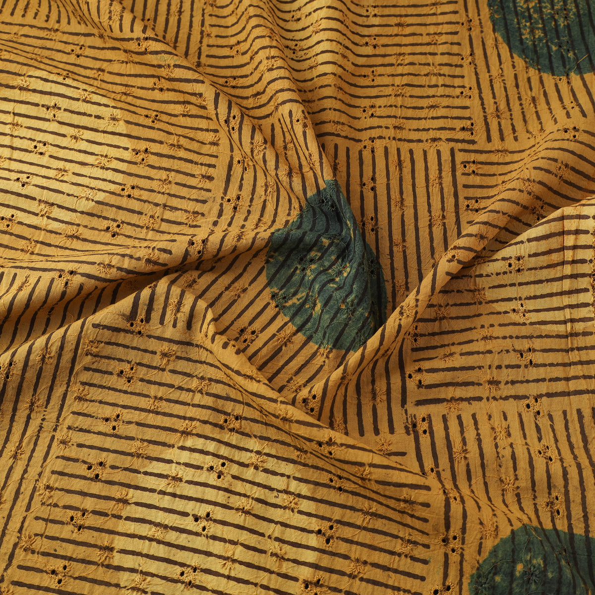 Kutch Hand Block Ajrakh Print Natural Dyed Cotton Hakoba Fabric 15