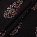 Black - kutch hand block ajrakh print natural dyed cotton