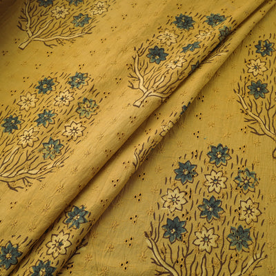 Yellow - kutch hand block ajrakh print natural dyed cotton