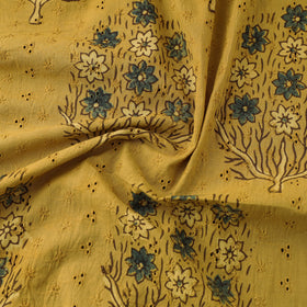Yellow - kutch hand block ajrakh print natural dyed cotton