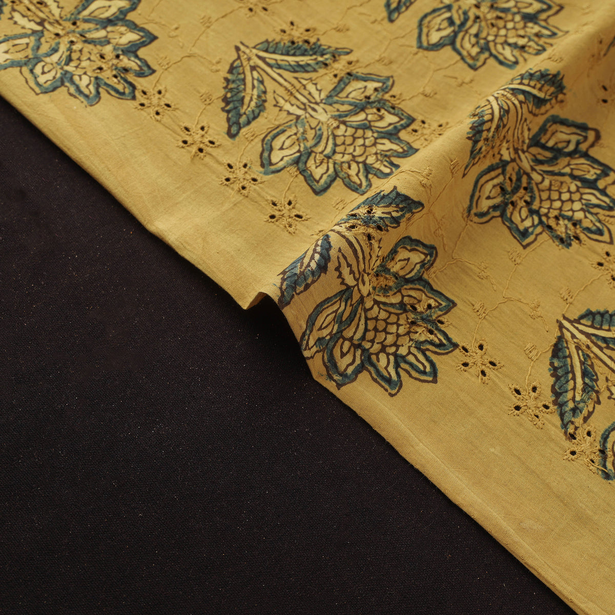Kutch Hand Block Ajrakh Print Natural Dyed Cotton Hakoba Fabric 21