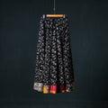 Bagru Hand Block Print 24 Kali Cotton Long Skirt with Patchwork Border 119
