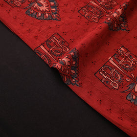 Kutch Hand Block Ajrakh Print Natural Dyed Cotton Hakoba Fabric 23