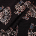 Black - kutch hand block ajrakh print natural dyed cotton