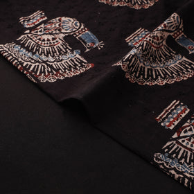 Kutch Hand Block Ajrakh Print Natural Dyed Cotton Hakoba Fabric 24