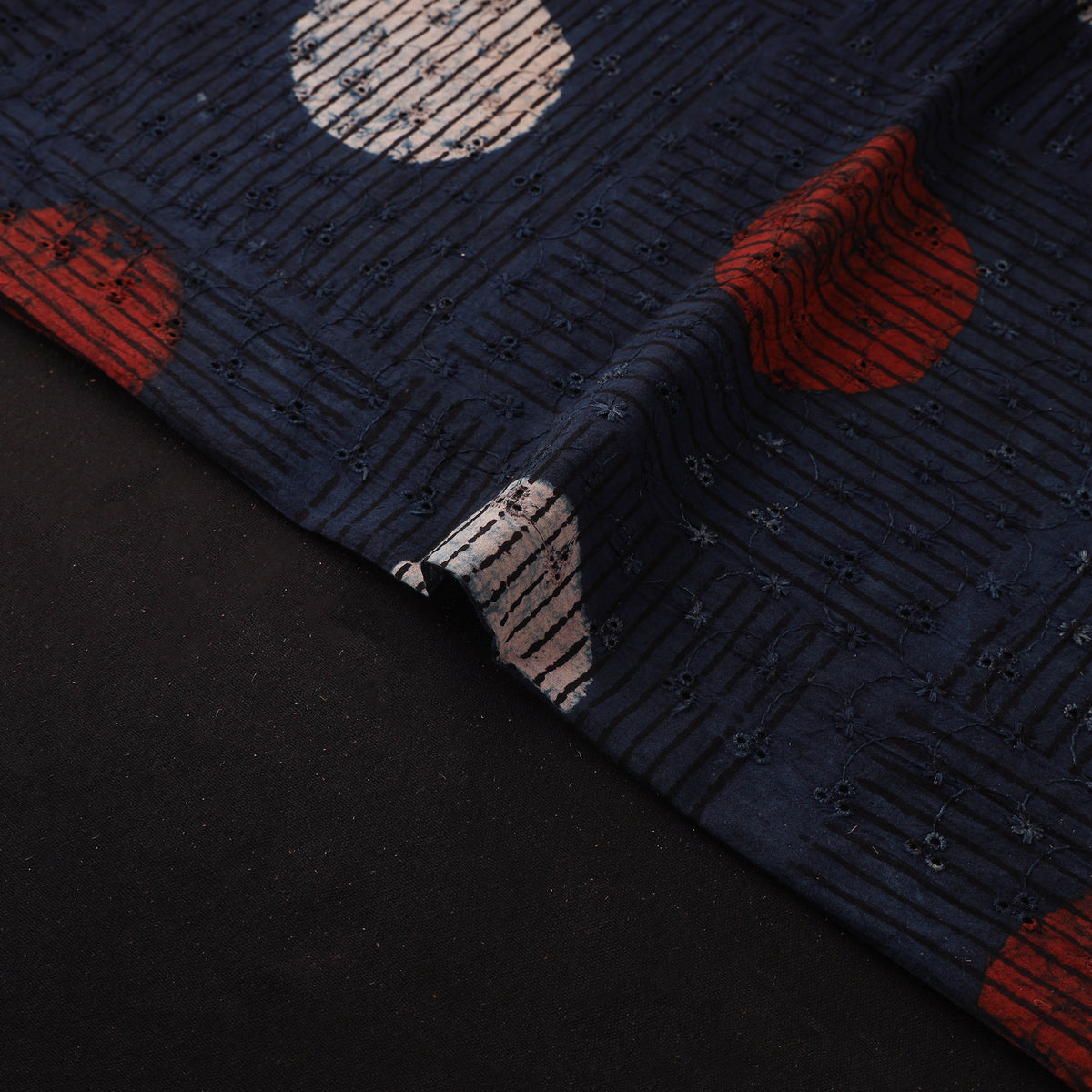 Kutch Hand Block Ajrakh Print Natural Dyed Cotton Hakoba Fabric 25