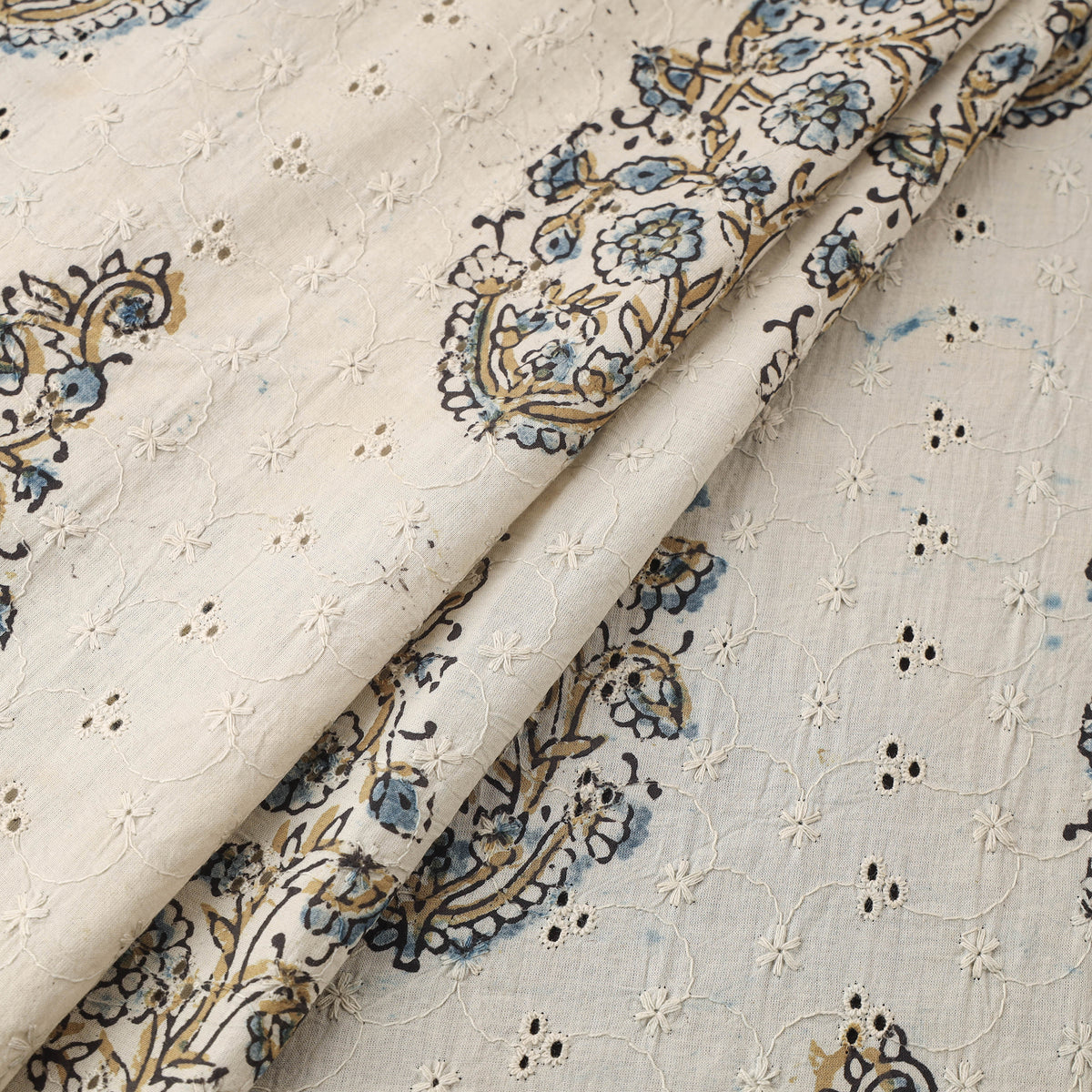 Kutch Hand Block Ajrakh Print Natural Dyed Cotton Hakoba Fabric 27