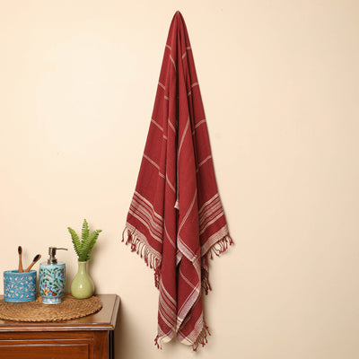 Red - Organic Kala Cotton Pure Handloom Towel 69