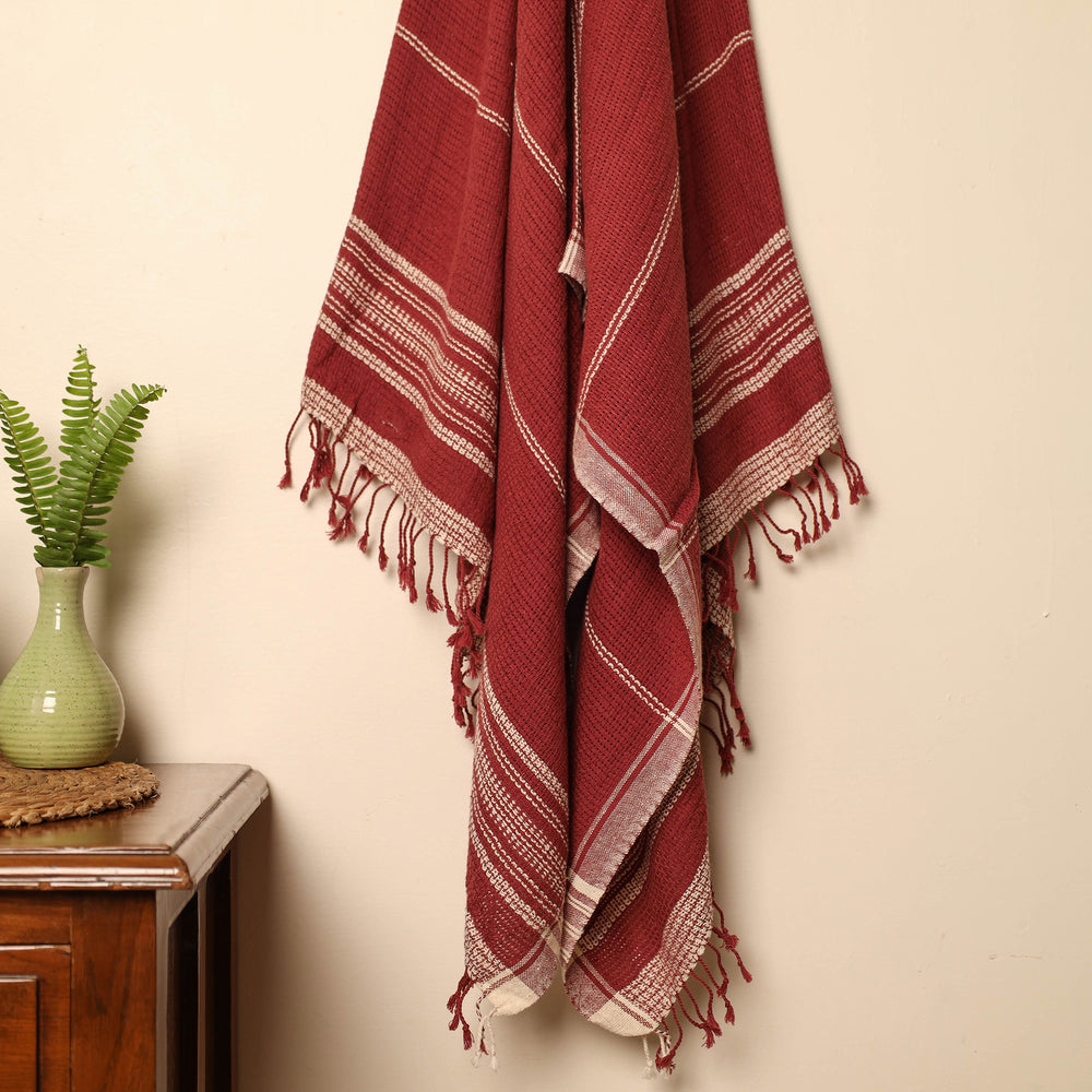 Red - Organic Kala Cotton Pure Handloom Towel 69