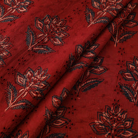 Kutch Hand Block Ajrakh Print Natural Dyed Cotton Hakoba Fabric 30