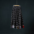 Bagru Hand Block Print 24 Kali Cotton Long Skirt with Patchwork Border 129