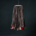 Bagru Hand Block Print 24 Kali Cotton Long Skirt with Patchwork Border 131