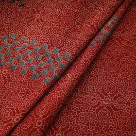 Kutch Ajrakh Print Hand Block Natural Dyed Cotton Fabric 01