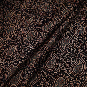Kutch Ajrakh Print Hand Block Natural Dyed Cotton Fabric 06