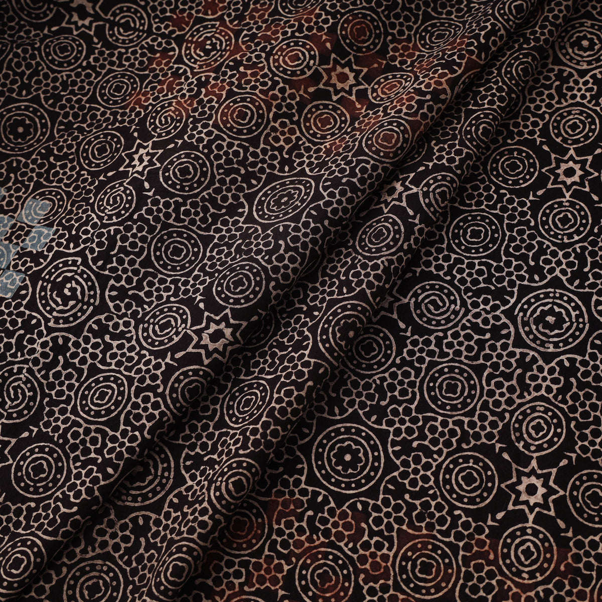 Kutch Ajrakh Print Hand Block Natural Dyed Cotton Fabric 07