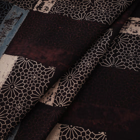 Kutch Ajrakh Print Hand Block Natural Dyed Cotton Fabric 08