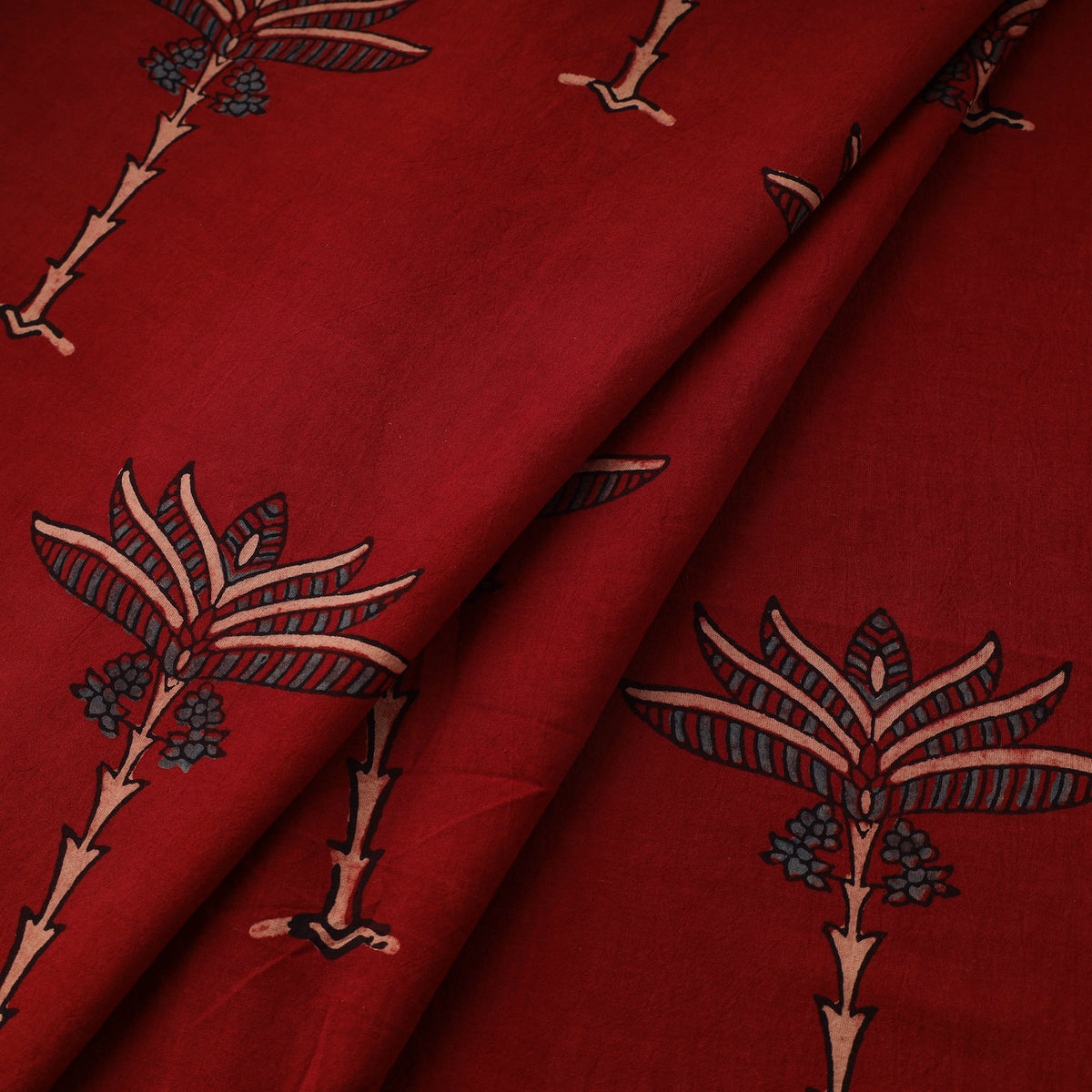 Kutch Ajrakh Print Hand Block Natural Dyed Cotton Fabric 10