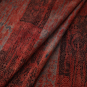Kutch Ajrakh Print Hand Block Natural Dyed Cotton Fabric 11