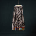 Bagru Hand Block Print 24 Kali Cotton Long Skirt with Patchwork Border 138