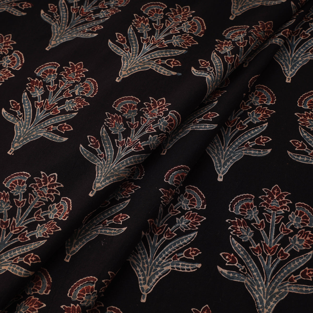 Kutch Ajrakh Print Hand Block Natural Dyed Cotton Fabric 13