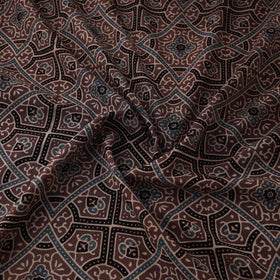 Kutch Ajrakh Print Hand Block Natural Dyed Cotton Fabric 14