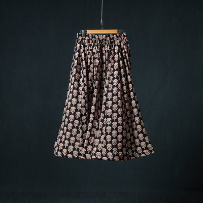 Bagru Hand Block Print 24 Kali Cotton Long Skirt 150