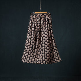 Bagru Hand Block Print 24 Kali Cotton Long Skirt 150