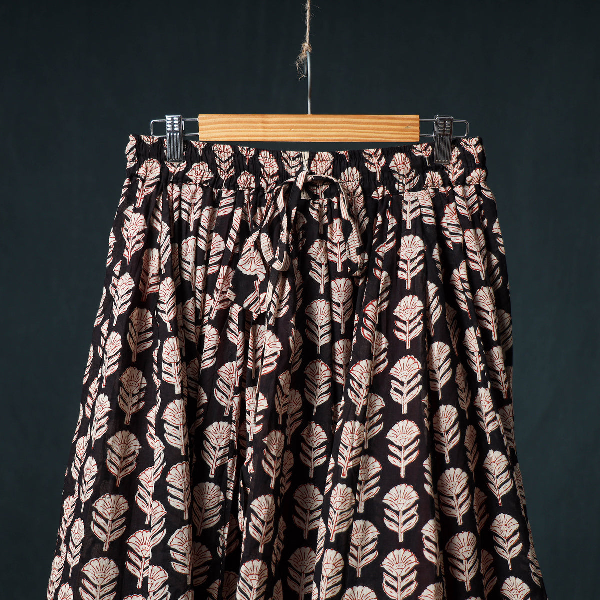 Bagru Hand Block Print 24 Kali Cotton Long Skirt 150