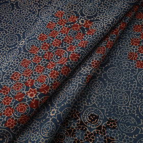 Kutch Ajrakh Print Hand Block Natural Dyed Cotton Fabric 18