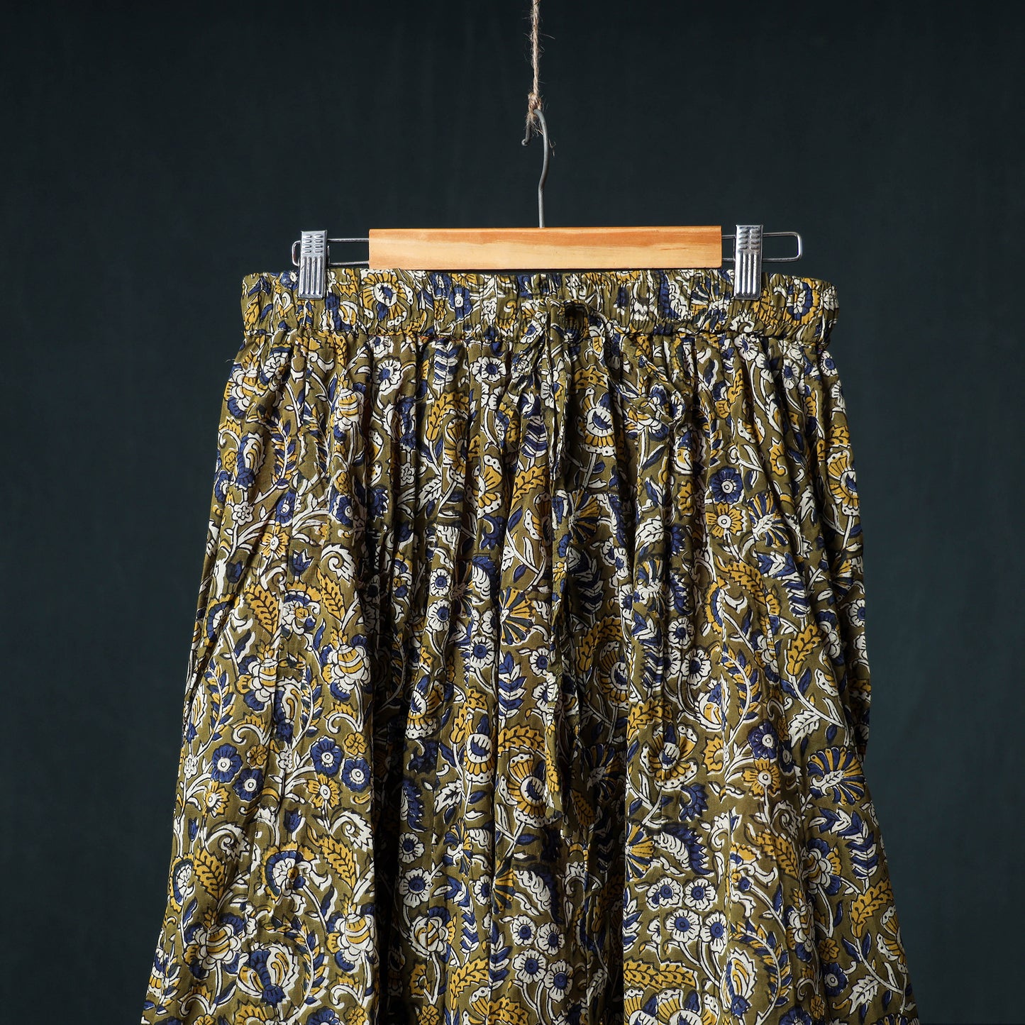 Bagru Hand Block Print 24 Kali Cotton Long Skirt 149