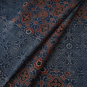 Kutch Ajrakh Print Hand Block Natural Dyed Cotton Fabric 19