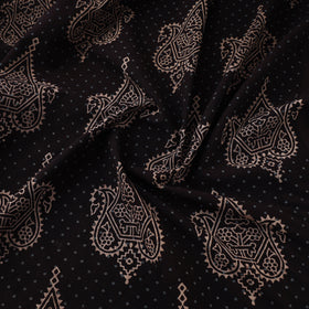 Kutch Ajrakh Print Hand Block Natural Dyed Cotton Fabric 21
